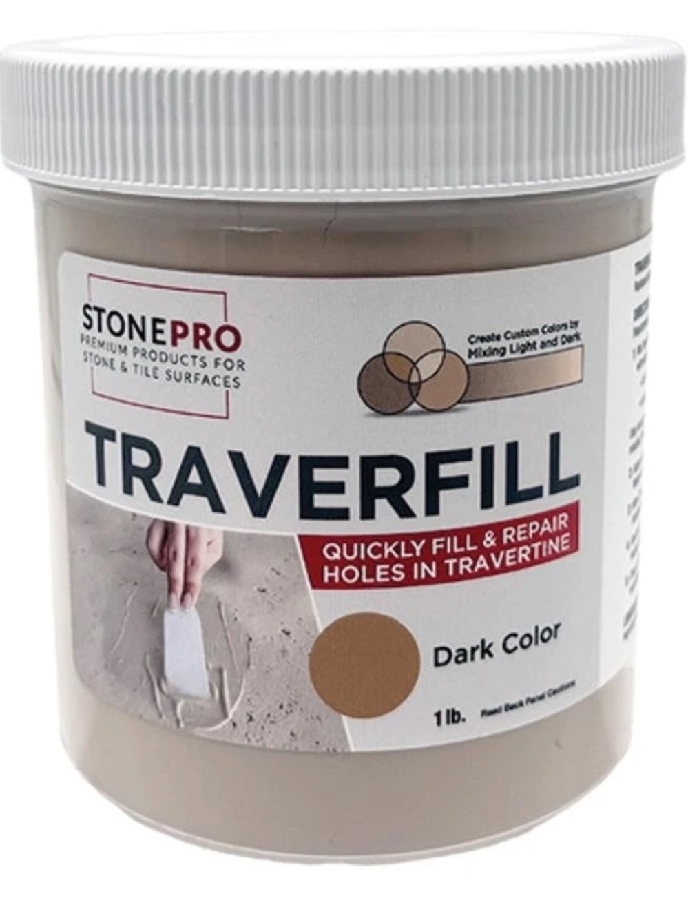 StonePro Traverfill Travertine Hole Filler Dark 1lb